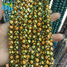 Descuento venta al por mayor Natural Facetado 10 MM Dzi Beads Eyes Gemstone India Stone Beads